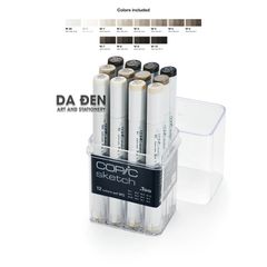 Bút Marker Cao Cấp Copic Sketch 12 Màu - Warm Gray (SK-12-WG)