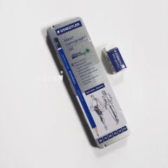 Bộ 6 Chì Phác Thảo Staedtler Thân Xanh (100 G6) Hộp Thiếc