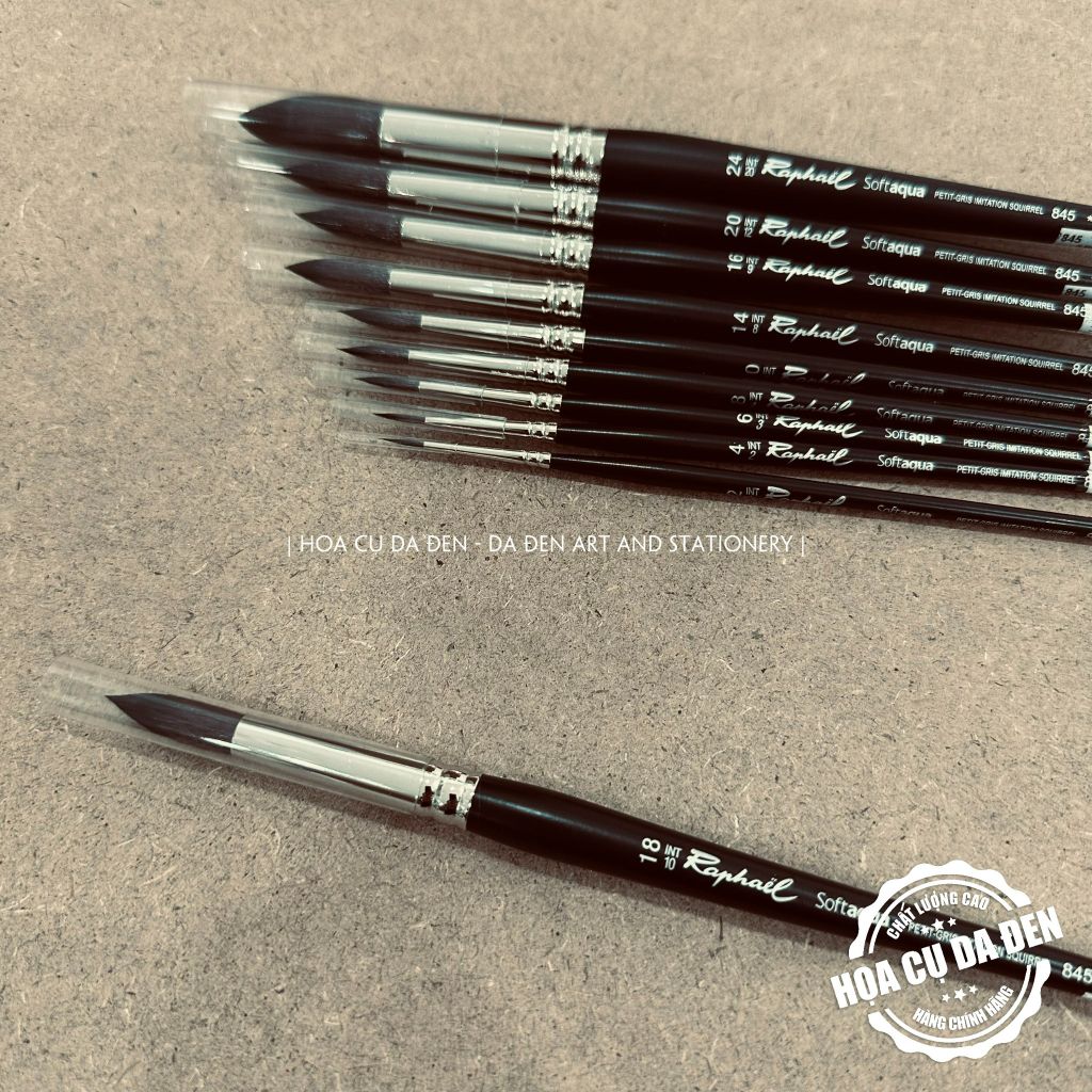 [DA ĐEN] Cọ Tròn Raphael 845 SoftAqua | Raphael 845 Softaqua Synthetic Brush - Round