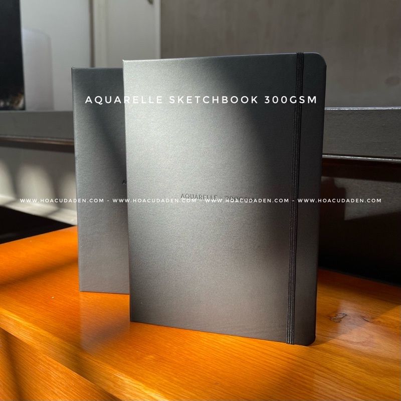 Sổ Vẽ Màu Nước Aquarelle 300gsm A5 | A4 - 32 Tờ Bìa Da