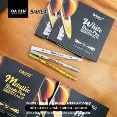 [DA ĐEN] Bút Cọ Nhũ Baoke 2 Đầu MP2960