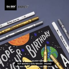[DA ĐEN] Bút Cọ Nhũ Baoke 2 Đầu MP2960
