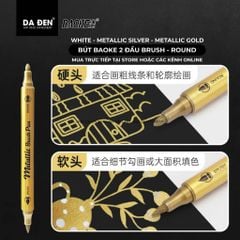 [DA ĐEN] Bút Cọ Nhũ Baoke 2 Đầu MP2960