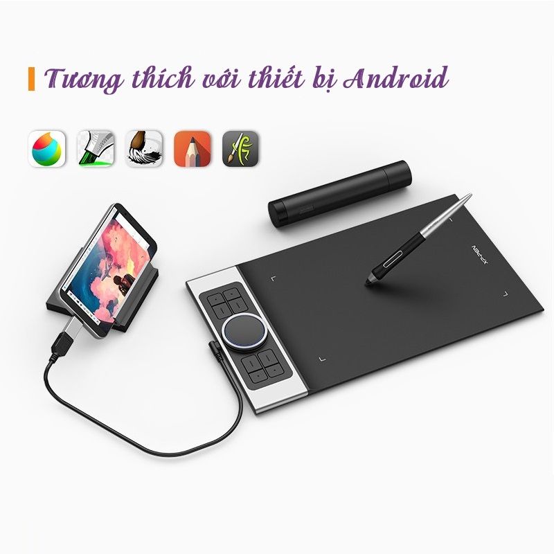 BẢNG VẼ ĐIỆN TỬ XP-PEN DECO PRO MEDIUM 11X6INCH 8192 LỰC NHẤN, 2 DIAL, TƯƠNG THÍCH THIẾT BỊ DI ĐỘNG ANDROID