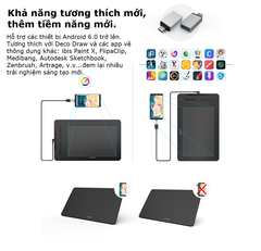 BẢNG VẼ ĐIỆN TỬ XP-PEN DECO 01 V2 ANDROID HỖ TRỢ CẢM ỨNG NGHIÊNG (KÈM GĂNG TAY HỌA SĨ VÀ MIẾNG FILM BẢO VỆ)