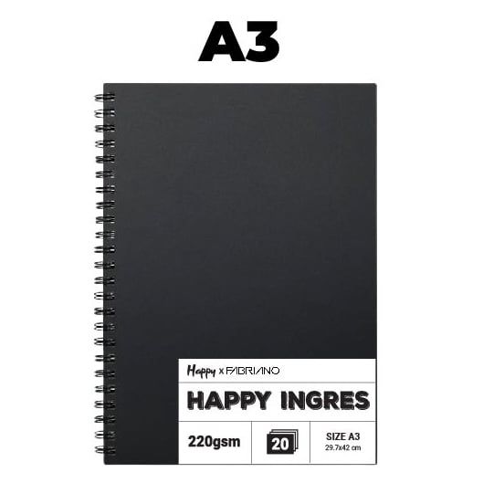 Sổ Sketchbook Màu Nước 220gsm Bìa Đen