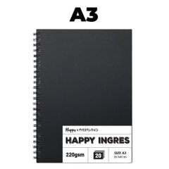 Sổ Sketchbook Màu Nước 220gsm Bìa Đen