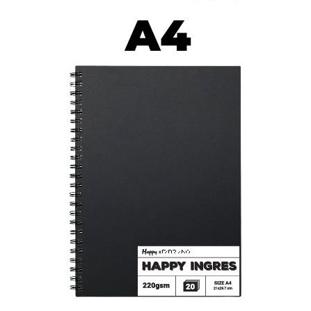 Sổ Sketchbook Màu Nước 220gsm Bìa Đen