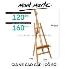 [DA ĐEN] Giá Vẽ Mont Marte MEA0004C Gỗ Sồi Cao Cấp