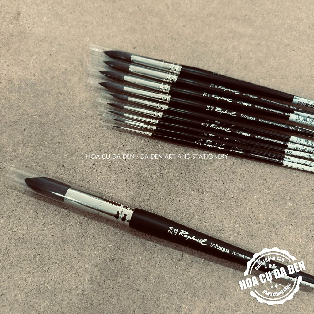 [DA ĐEN] Cọ Tròn Raphael 845 SoftAqua | Raphael 845 Softaqua Synthetic Brush - Round