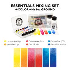 [DA ĐEN] Màu Nước Daniel Smith - Essentials Mixing Ensemble Pour Artist Set 6 Màu x 5ml