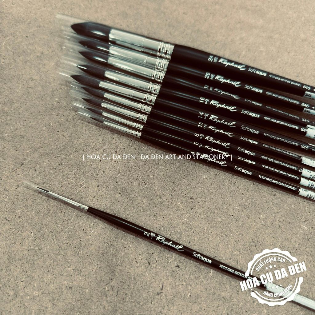 [DA ĐEN] Cọ Tròn Raphael 845 SoftAqua | Raphael 845 Softaqua Synthetic Brush - Round