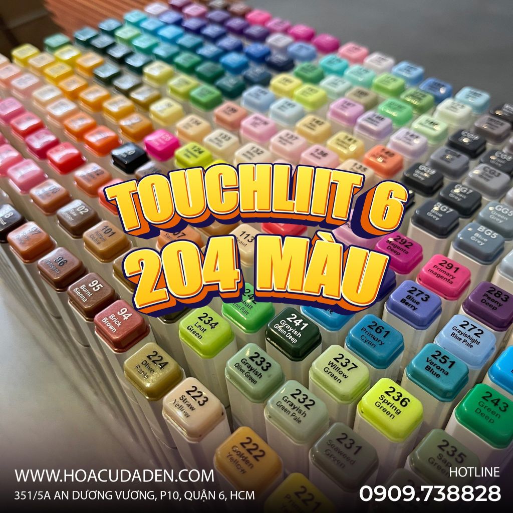 Touchliit 6 - Full 204 Màu - Túi Vải có quay đeo