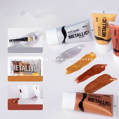 [DA ĐEN] Bộ 4 Màu Acrylic Mont Marte Metallic 50ml