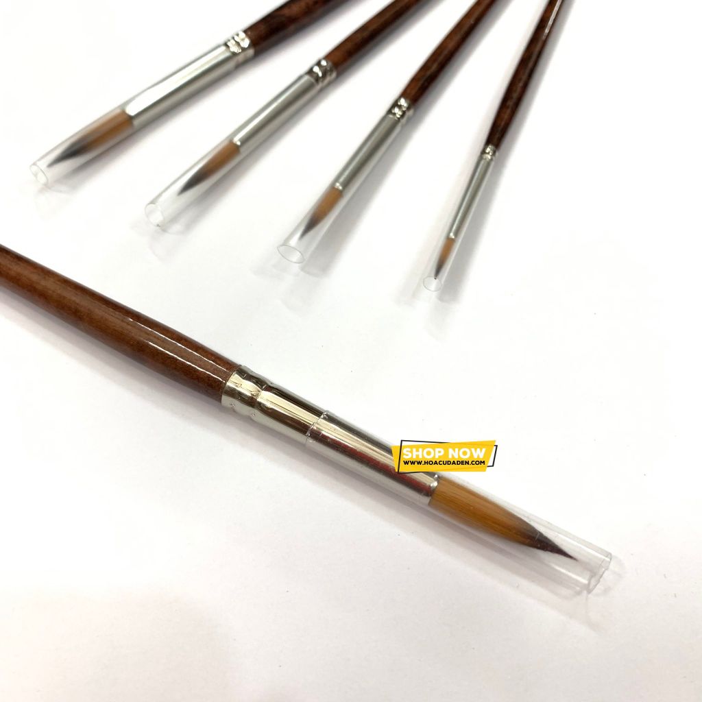 Cọ Vẽ Đầu Tròn Hand ZBS Thân Nâu