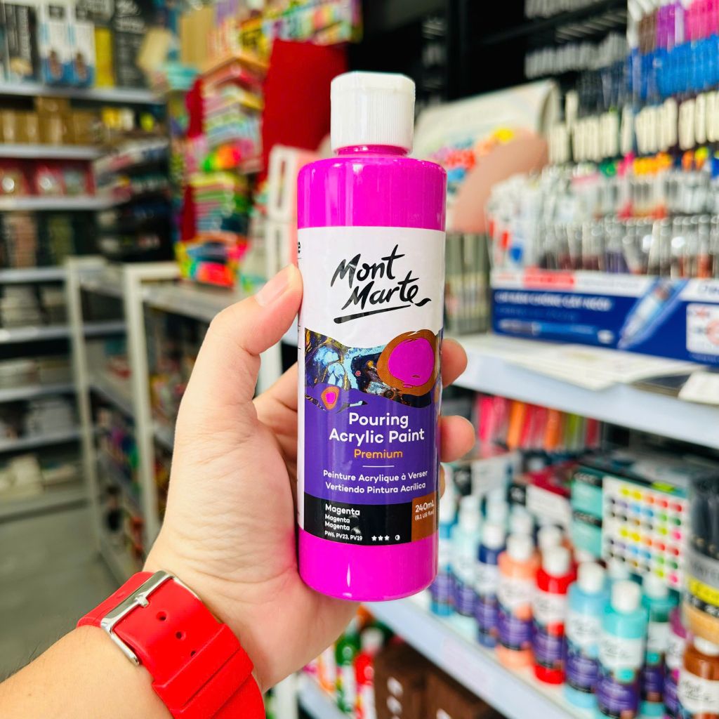[DA ĐEN] Acrylic Đổ Mont Marte - Pouring Acrylic Premium Mont Marte 240ml