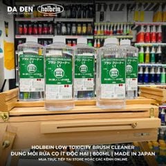 [DA ĐEN] Holbein - Dung Môi Sơn Dầu, Rửa Cọ Sơn Dầu Ít Độc Hại Low Toxicity Brush Cleaner 800ml