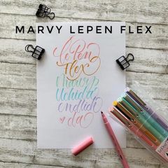 Bút LePen Flex Đầu Brush Marvy (4800) Set 6 Bút