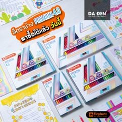 [DA ĐEN] Bút Chì Màu Học Sinh Cao Cấp Elephant Premium 4.0