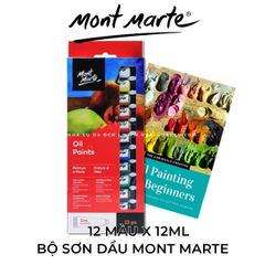 [DA ĐEN] Bộ Sơn Dầu Mont Marte 12 Màu x 12ml