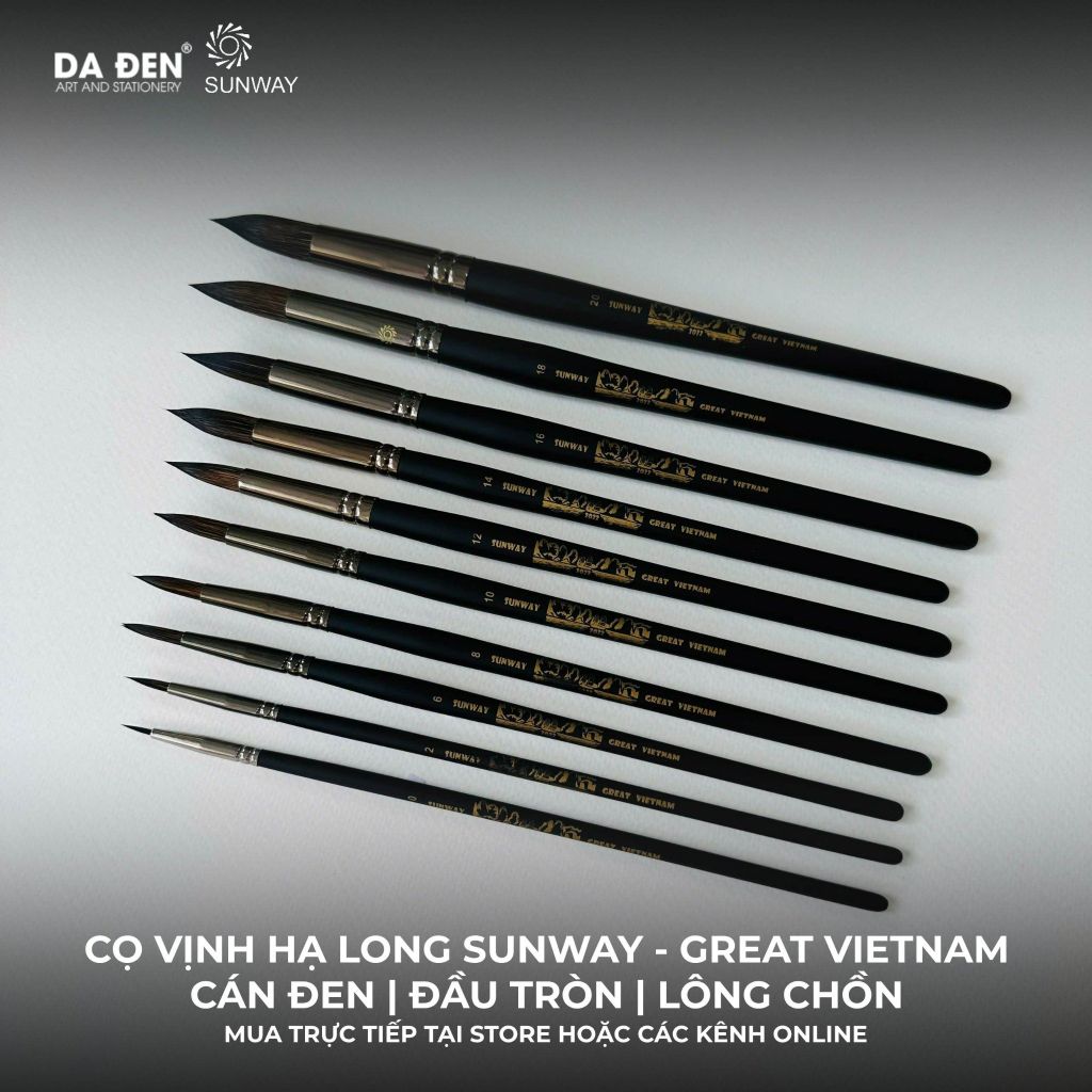 [DA ĐEN] Cọ Tròn Vịnh Hạ Long Sunway - Great Vietnam Lông Chồn