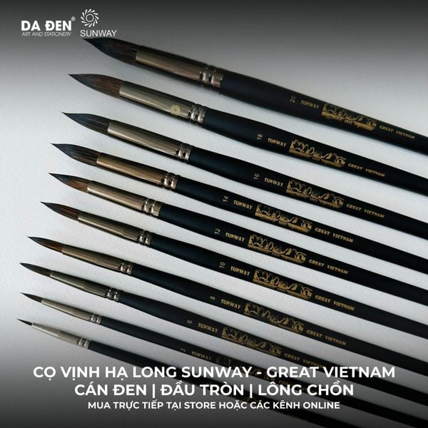 [DA ĐEN] Cọ Tròn Vịnh Hạ Long Sunway - Great Vietnam Lông Chồn