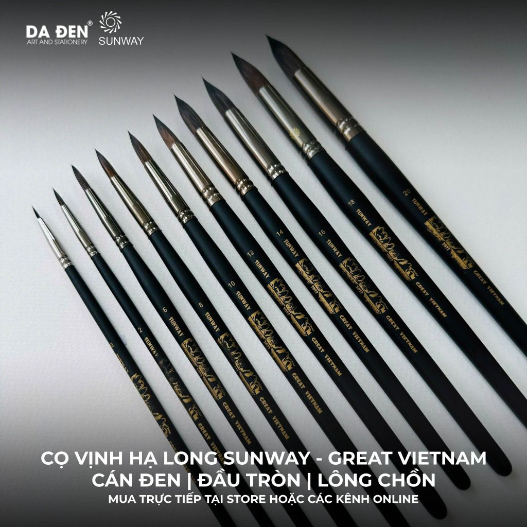 [DA ĐEN] Cọ Tròn Vịnh Hạ Long Sunway - Great Vietnam Lông Chồn