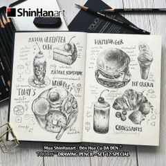 [DA ĐEN] Set 12 Bút Chì Phác Thảo Cao Cấp của Touch Shinhan