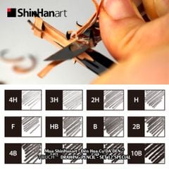 [DA ĐEN] Set 12 Bút Chì Phác Thảo Cao Cấp của Touch Shinhan