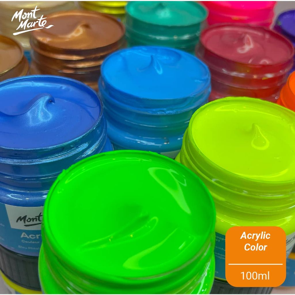 Màu Hủ Acrylic 100ml Mont Marte (Fluoro | Metallic)