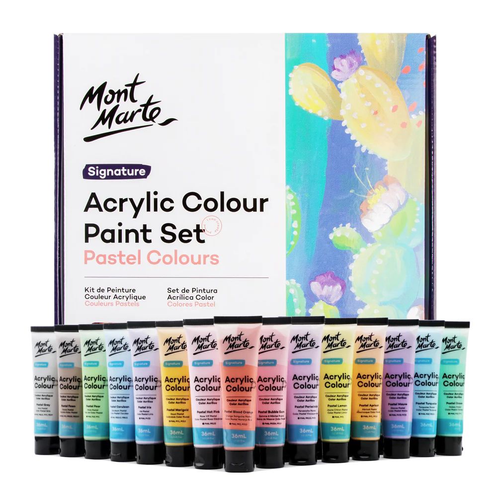 Màu Acrylic Pastel Mont Marte 36 màu x 36ml