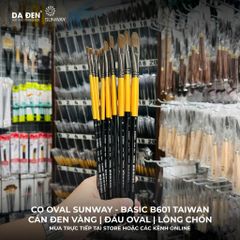 [DA ĐEN] Cọ Oval Sunway Basic B601 Taiwan Lông Chồn