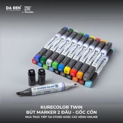 [DA ĐEN] Set 12 Bút Marker 2 Đầu ZIG Kurecolor KC3000