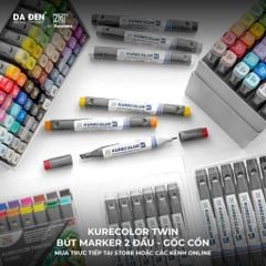 [DA ĐEN] Set 12 Bút Marker 2 Đầu ZIG Kurecolor KC3000