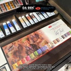 [DA ĐEN] Set 18 Màu Nước Tuýp x 10ml hãng White Nights - Phiên Bản Họa Sĩ Lương Bình Sellection