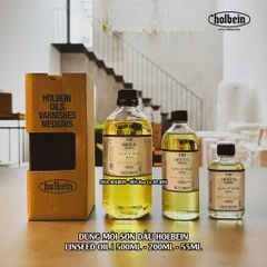 [DA ĐEN] Holbein - Dung Môi Sơn Dầu, Dầu Lanh Tinh Khiết Linseed Oil Purified