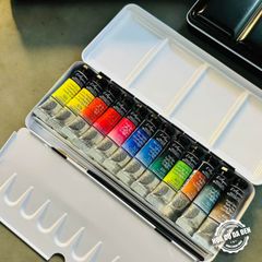 [DA ĐEN] Set 12 Màu Nước Tuýp Hộp Thiết L'Aquarelle Sennelier Cao Cấp