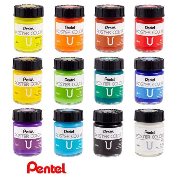 Màu Hủ Poster Pentel 30ml Lẻ Full Bảng Màu