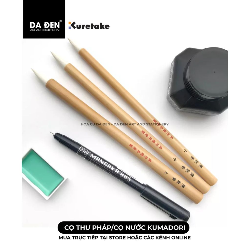 Cọ Vẽ Thư Pháp Màu Nước Kuretake KUMADORI (JG201)