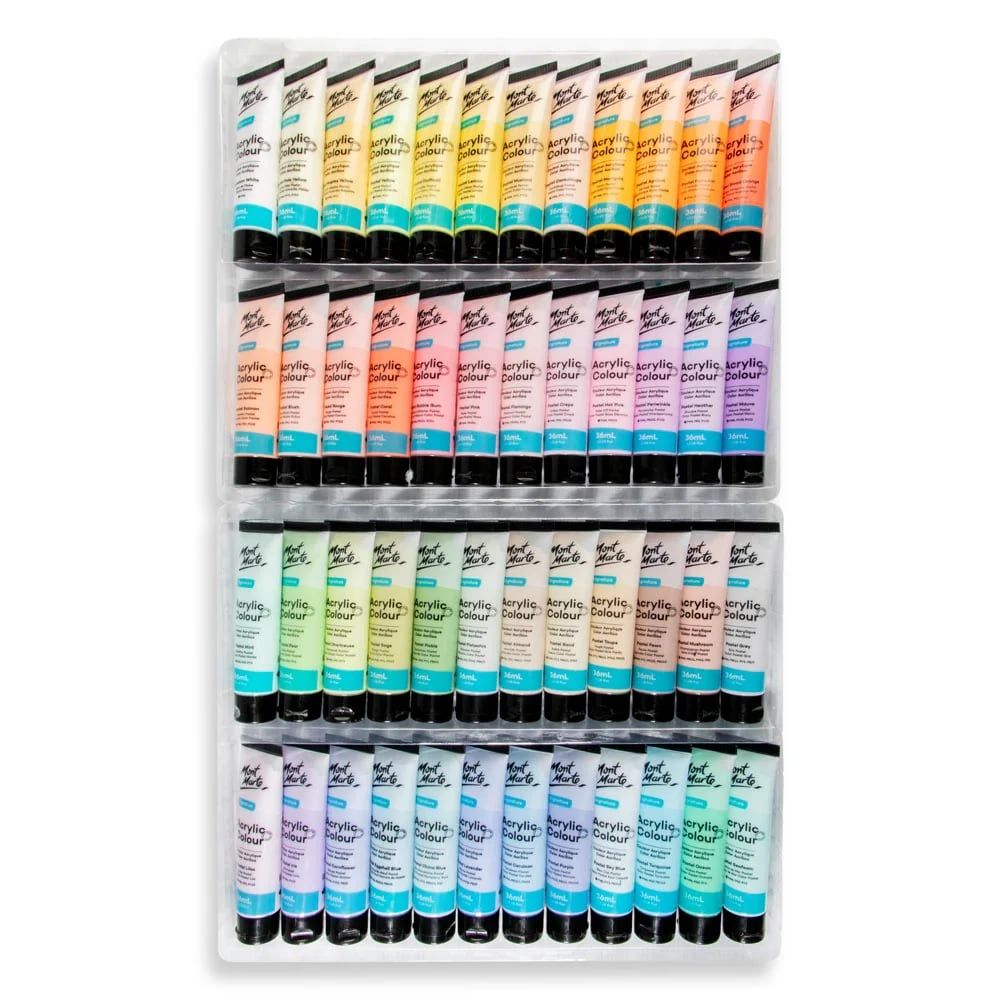 Màu Acrylic Pastel Mont Marte 48 màu x 36ml