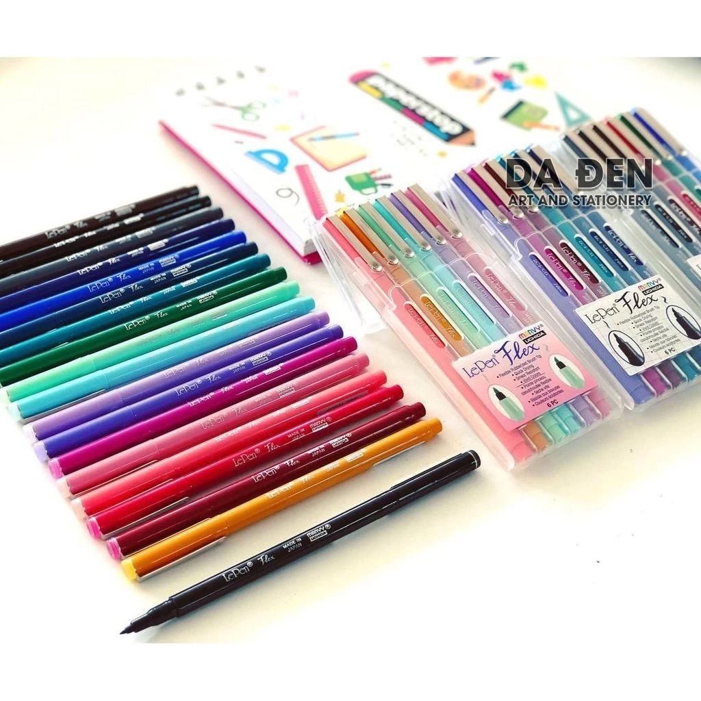Bút LePen Flex Đầu Brush Marvy (4800) Set 6 Bút