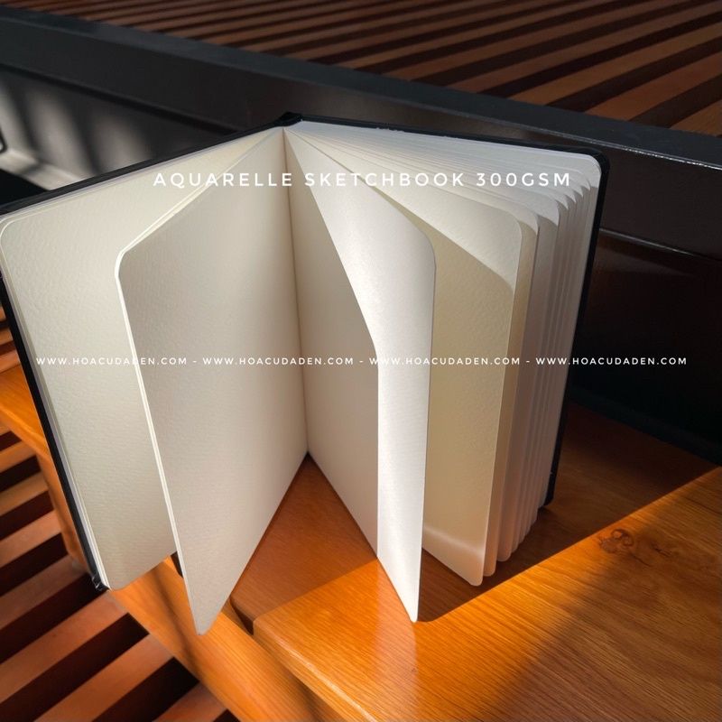 Sổ Vẽ Màu Nước Aquarelle 300gsm A5 | A4 - 32 Tờ Bìa Da