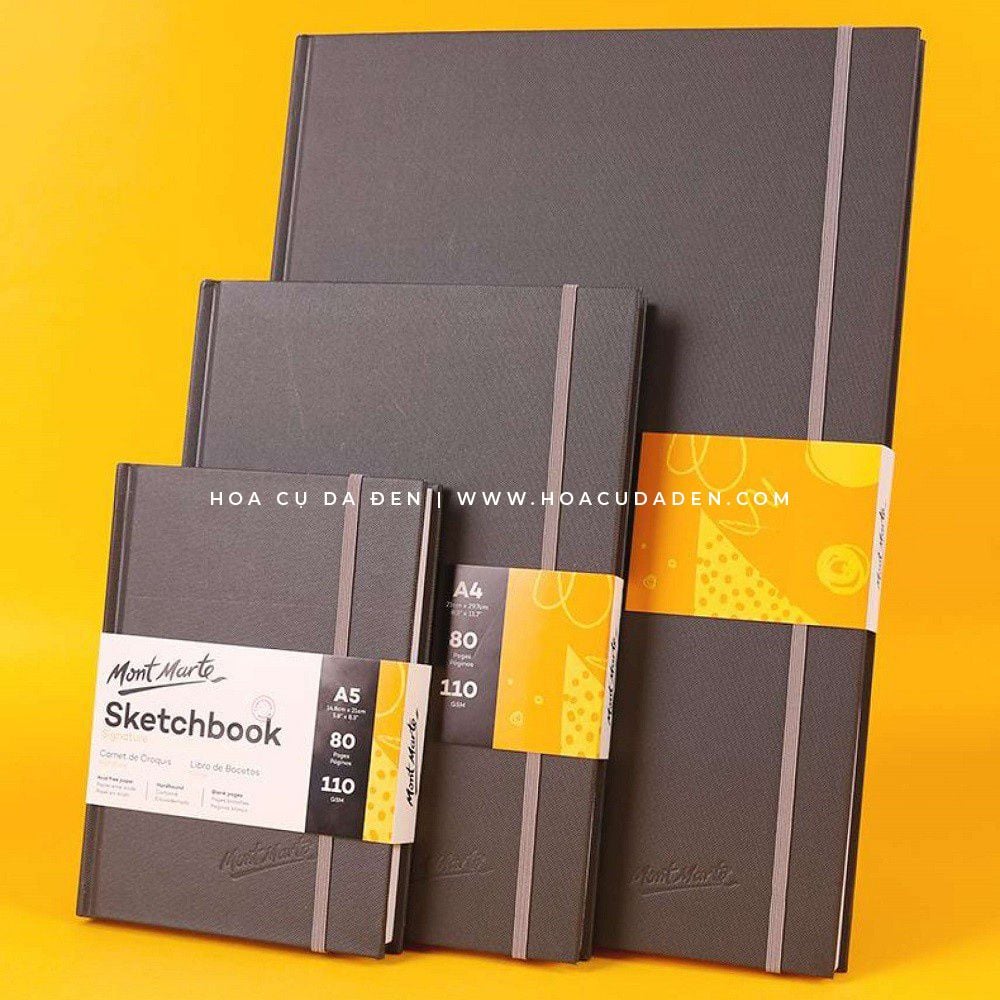 [DA ĐEN] Sổ Phác Thảo Mont Marte 110gsm 80 Tờ