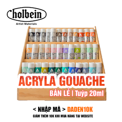 TONE ĐEN TRẮNG | Màu Acryla Gouache Holbein | Tuýp 20ml