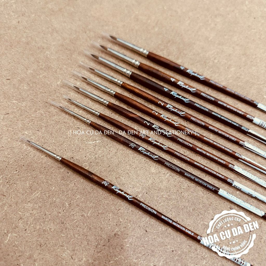 [DA ĐEN] Cọ Tỉa Lông Ngắn Raphael 8524 | Raphael Precision 8524 Short Handle Brush