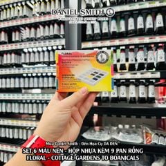 [DA ĐEN] Daniel Smith - Set 6 Màu Nước Nén Floral Half Pan