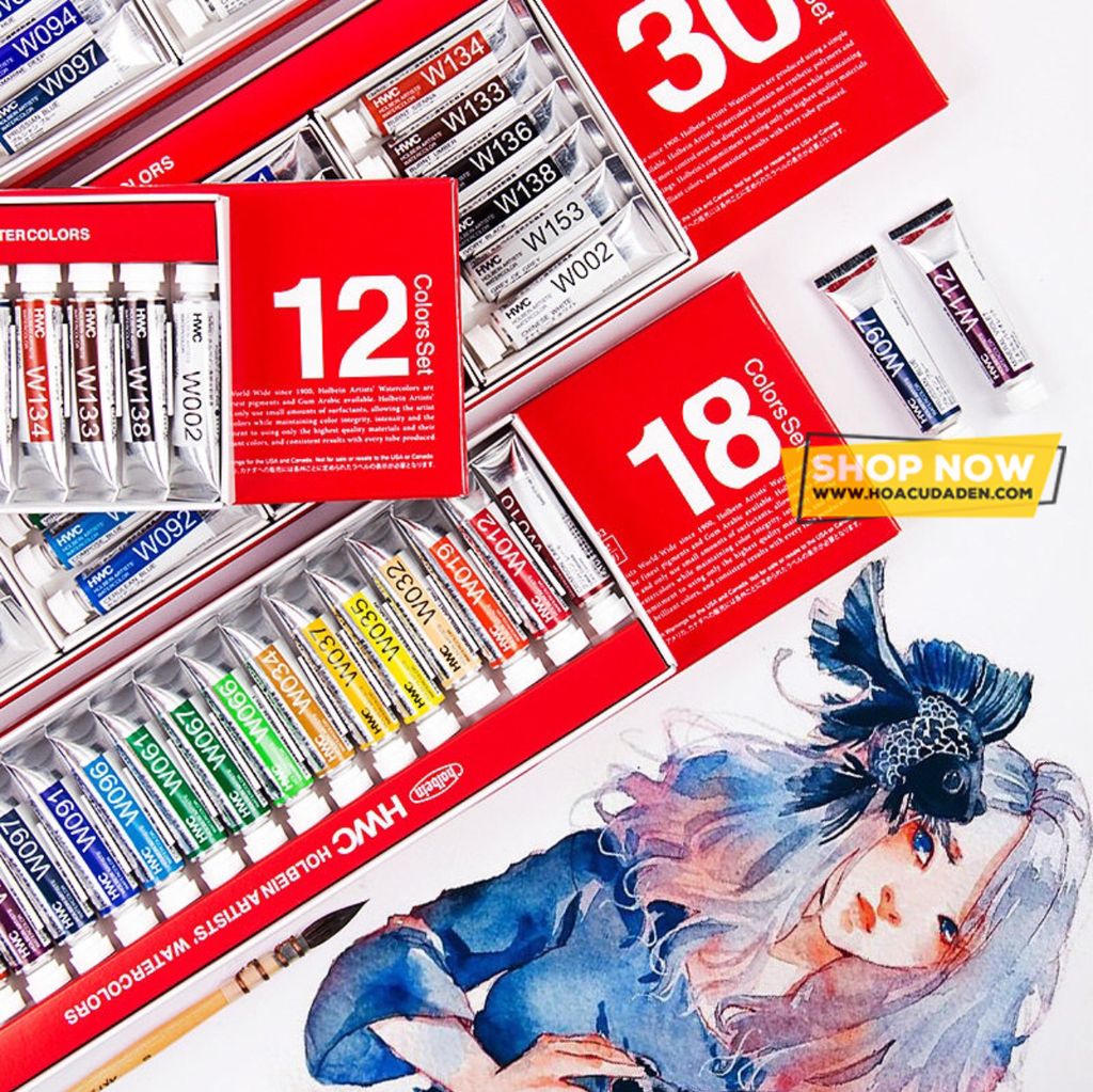 Màu Nước Holbein Artist 24 Màu 5ml (W405)