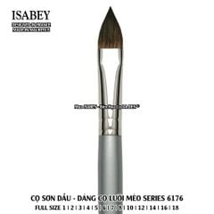 [DA ĐEN] Cọ Sơn Dầu Cao Cấp Lông Chồn Siberian - Dáng Cọ Lưỡi Mèo Series 6176 của Isabey