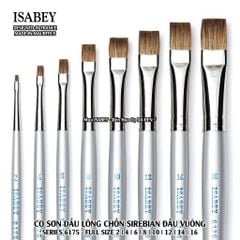 [DA ĐEN] Cọ Isabey Sơn Dầu Đầu Vuông Cao Cấp Lông Chồn Siberian - Series 6175