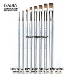 [DA ĐEN] Cọ Isabey Sơn Dầu Đầu Vuông Cao Cấp Lông Chồn Siberian - Series 6175